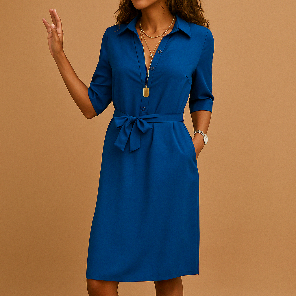 Women’s elegant modern dress with a flattering fit, perfect for daily wear, office looks, or special occasions.