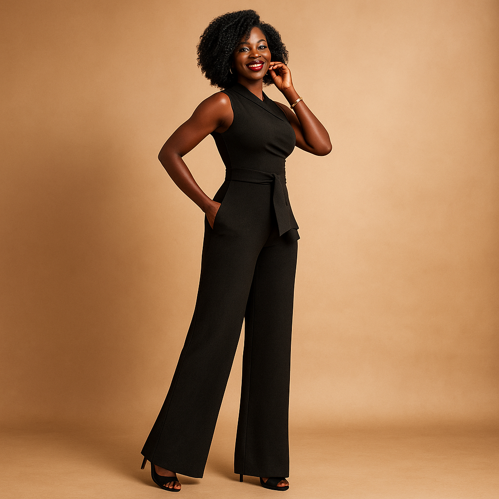 Elegant one-shoulder jumpsuit for women | Clara-Jumpsuits-Darling Fashion-Darling Fashion