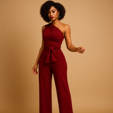 Elegant one-shoulder jumpsuit for women | Clara-Jumpsuits-Darling Fashion-Darling Fashion