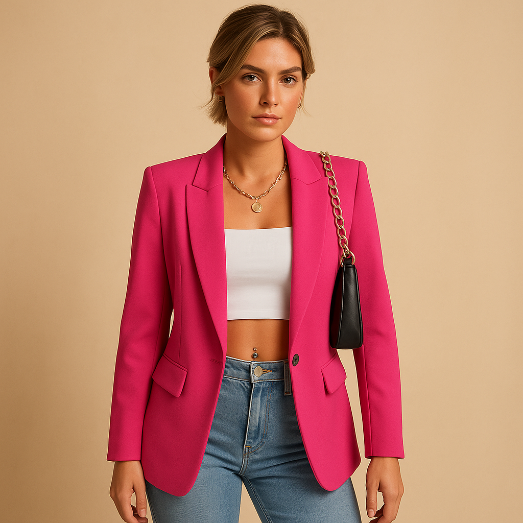 Elegant tailored blazer for women | Isla-Blazers-Darling Fashion-Pink-S-Darling Fashion
