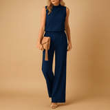 Elegant wide leg jumpsuit for women | Celeste-Jumpsuits-Darling Fashion-Blue-XS-Darling Fashion