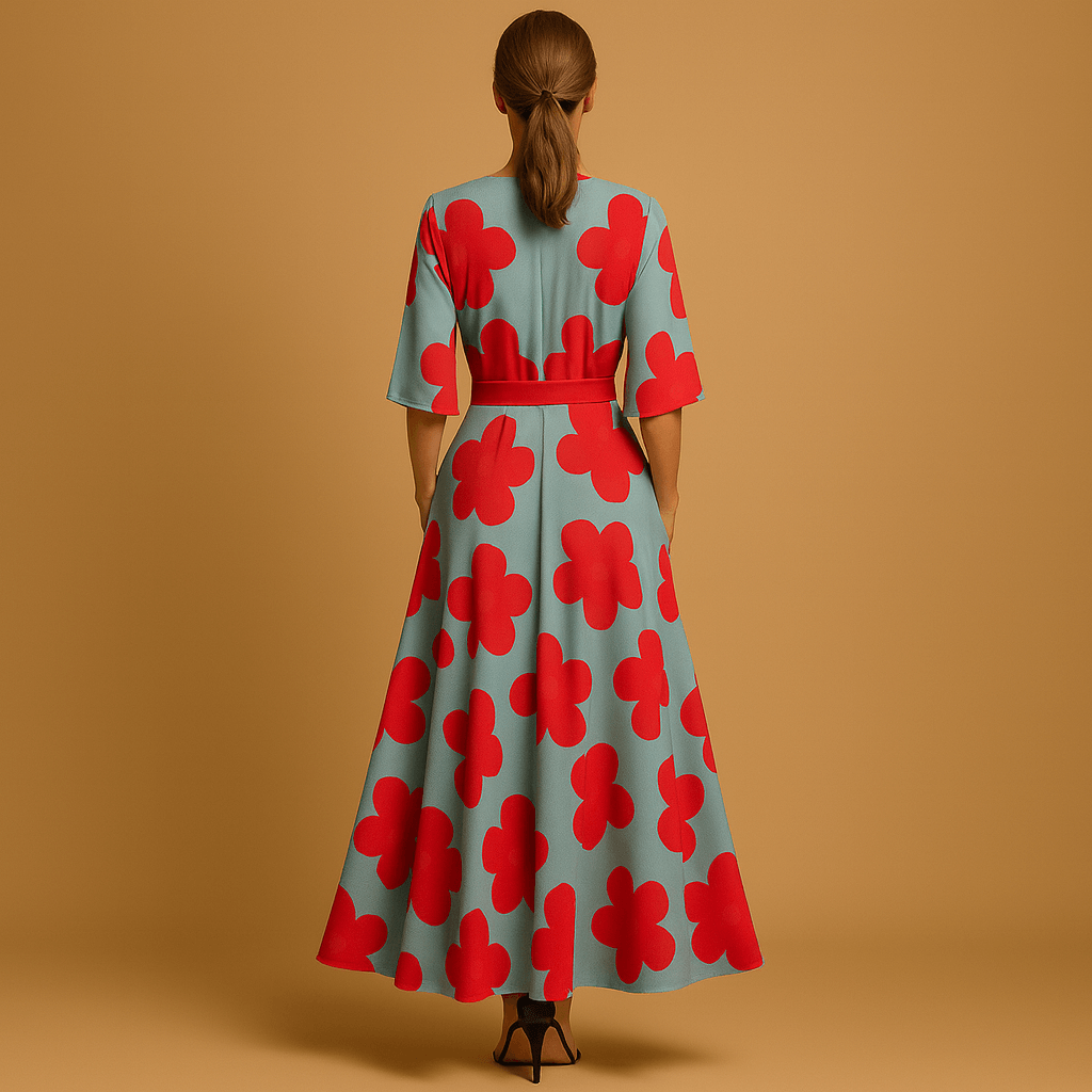 Floral maxi dress with pockets for women | Sophia-Dresses-Darling Fashion-Darling Fashion