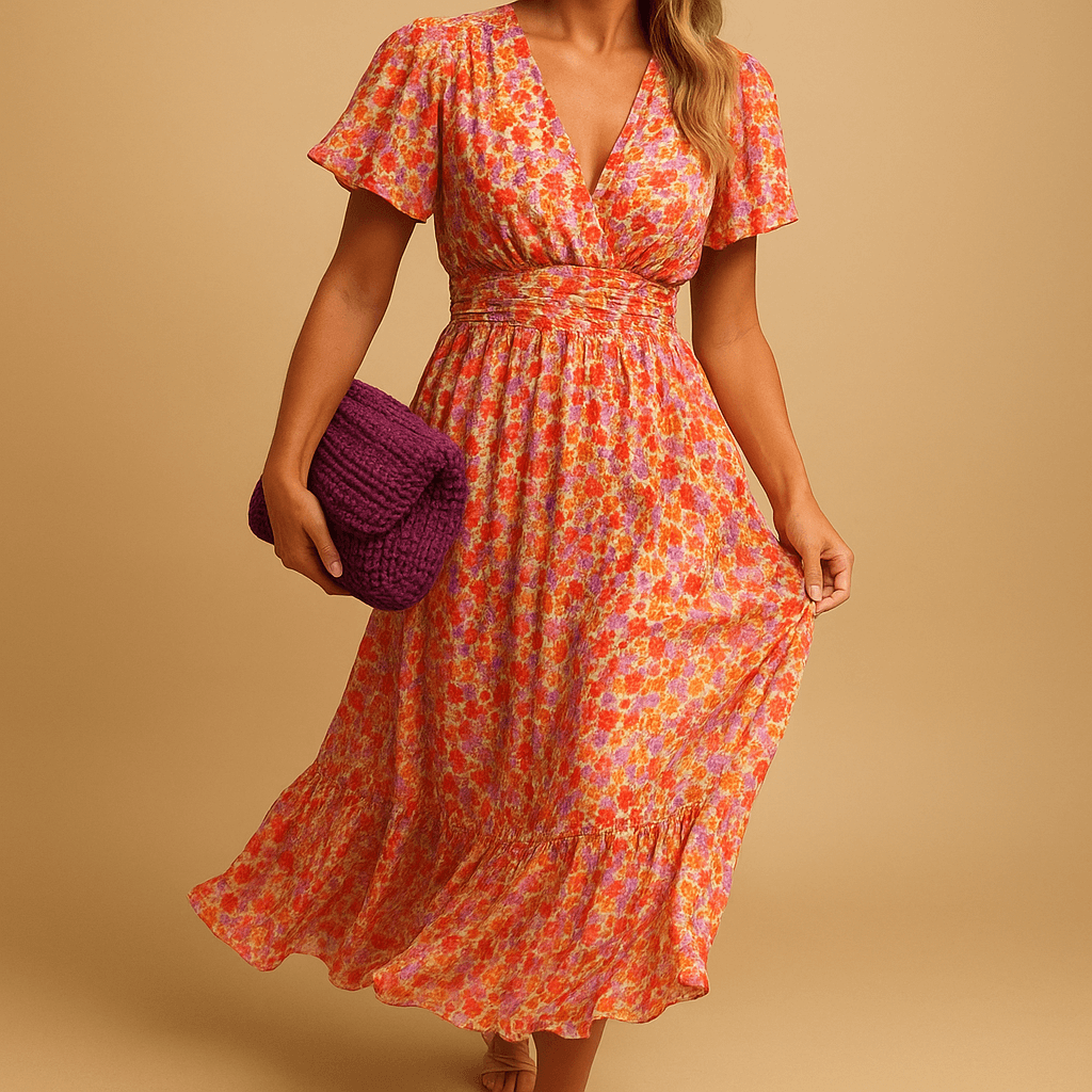 Floral maxi summer dress for women | Amelia-Dresses-Darling Fashion-Darling Fashion