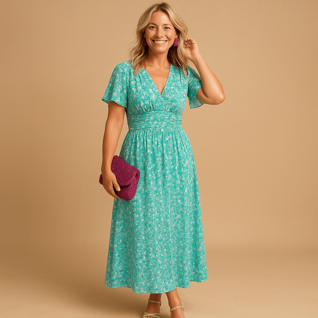 Floral maxi summer dress for women | Amelia-Dresses-Darling Fashion-Green-S-Darling Fashion