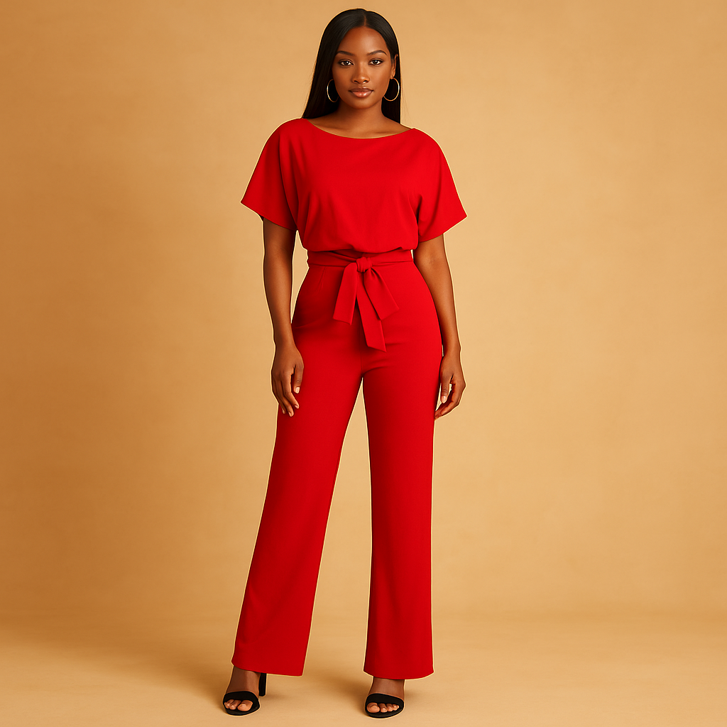 Glitter halter jumpsuit for women | Naomi-Jumpsuits-Darling Fashion-Red-XS-Darling Fashion