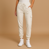 High waist cargo pants for women | Maya-Trousers-Darling Fashion-White-S-Darling Fashion