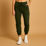 High waist cargo pants for women | Maya-Trousers-Darling Fashion-Green-S-Darling Fashion