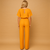 High-waist jumpsuit with lace-up detail for women | Serena-Jumpsuits-Darling Fashion-Darling Fashion