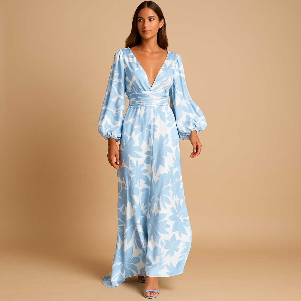 Women’s knee length dress with elegant and flattering fit, perfect for weddings, parties, dinners, and casual occasions.