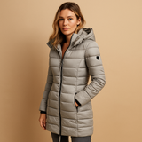Lightweight padded puffer jacket for women | Eliza-Jackets-Darling Fashion-Gray-XS-Darling Fashion