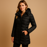 Lightweight padded puffer jacket for women | Eliza-Jackets-Darling Fashion-Black-XS-Darling Fashion