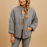 Lightweight summer jacket for women | Isla-Jackets-Darling Fashion-Gray-S-Darling Fashion