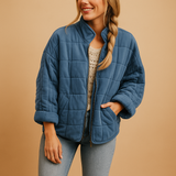 Lightweight summer jacket for women | Isla-Jackets-Darling Fashion-Blue-S-Darling Fashion