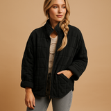 Lightweight summer jacket for women | Isla-Jackets-Darling Fashion-Black-S-Darling Fashion