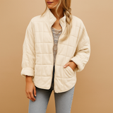Lightweight summer jacket for women | Isla-Jackets-Darling Fashion-Apricot-S-Darling Fashion