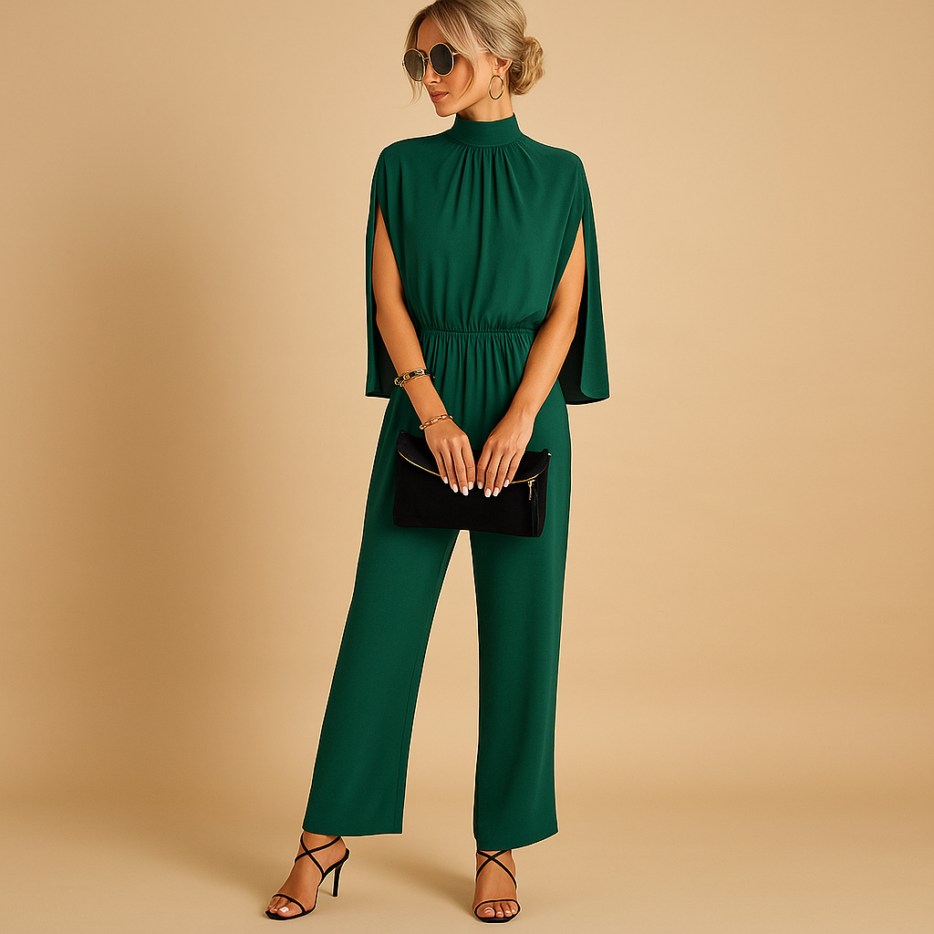 Women’s lightweight summer jumpsuit with adjustable straps, breathable fabric, flattering fit, and side pockets. Ideal for beach and casual outings.