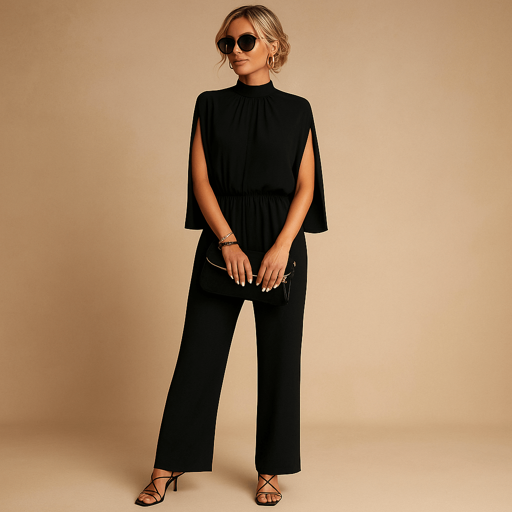 Lightweight summer jumpsuit with adjustable straps for women | Marissa-Jumpsuits-Darling Fashion-Black-S-Darling Fashion