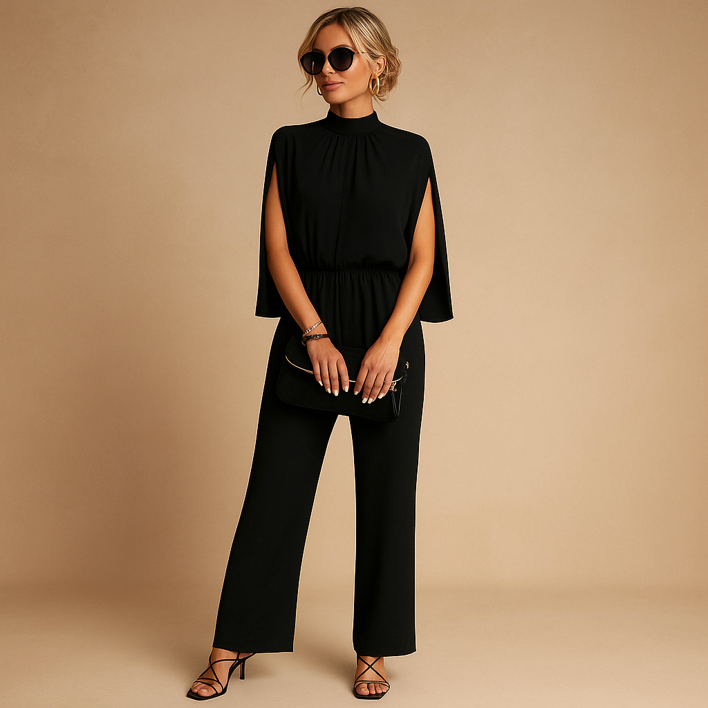 Women’s lightweight summer jumpsuit with adjustable straps, breathable fabric, flattering fit, and side pockets. Ideal for beach and casual outings.