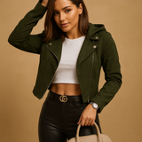 Lightweight tailored jacket for women | Grace-Jackets-Darling Fashion-Green-S-Darling Fashion