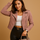 Lightweight tailored jacket for women | Grace-Jackets-Darling Fashion-Pink-S-Darling Fashion