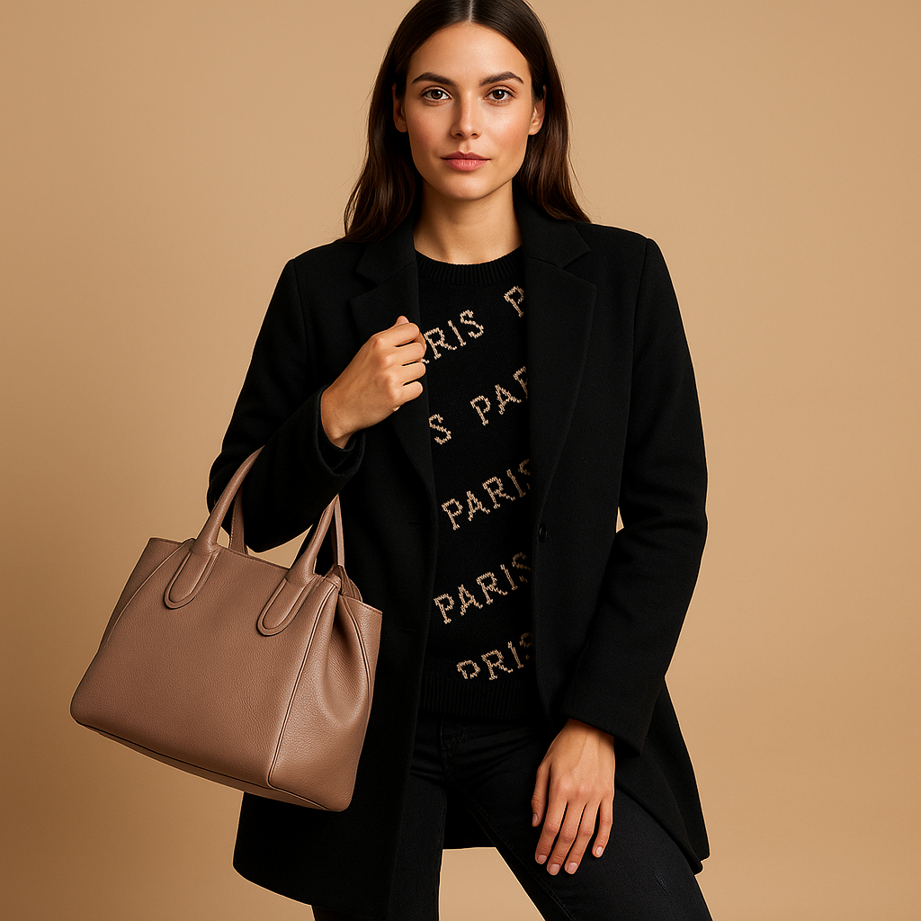 Long elegant jacket for women | Isabelle-Jackets-Darling Fashion-Black-S-Darling Fashion