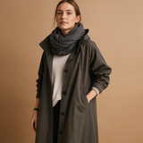Long waterproof raincoat for women | Clara-Jackets-Darling Fashion-Gray-S-Darling Fashion