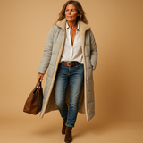 Long winter coat for women | Charlotte-Jackets-Darling Fashion-Gray-S-Darling Fashion