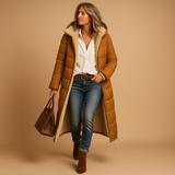 Long winter coat for women | Charlotte-Jackets-Darling Fashion-Coffee-S-Darling Fashion