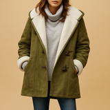 Long winter coat with hood for women | Amelia-Jackets-Darling Fashion-Green-XS-Darling Fashion