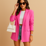 Loose fit blazer for women | Naomi-Blazers-Darling Fashion-Pink-S-Darling Fashion