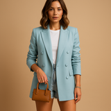 Loose fit blazer for women | Naomi-Blazers-Darling Fashion-Blue-S-Darling Fashion
