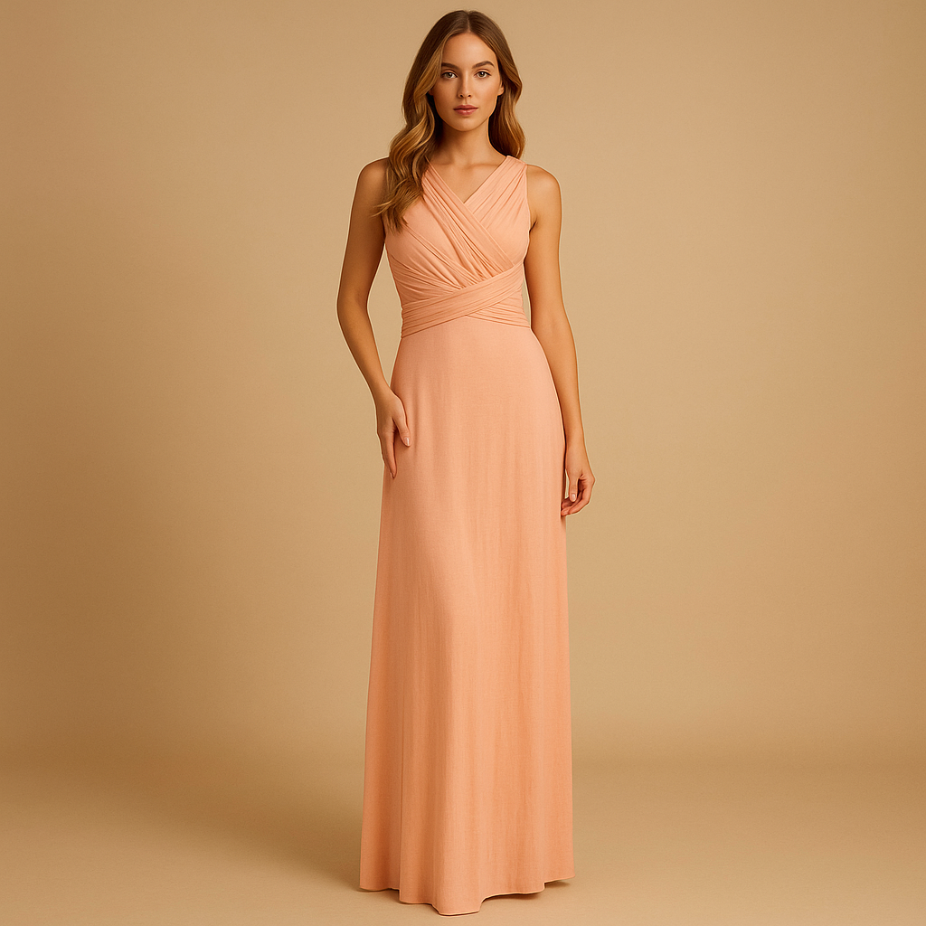 Multiway wrap dress for women with flattering fit and versatile design, available in wine red, black, green, khaki, navy blue, and pink. Perfect for summer occasions.