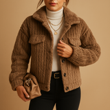 Oversized jacket for women | Selene-Jackets-Darling Fashion-Brown-S-Darling Fashion