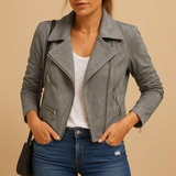 Short summer jacket for women | Jasmine-Jackets-Darling Fashion-Dark Gray-S-Darling Fashion