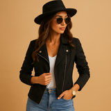 Short summer jacket for women | Jasmine-Jackets-Darling Fashion-Black-S-Darling Fashion