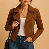 Short summer jacket for women | Jasmine-Jackets-Darling Fashion-Auburn-S-Darling Fashion