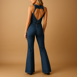 Sleeveless denim jumpsuit for women | Madison-Jumpsuits-Darling Fashion-Darling Fashion