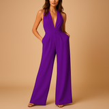 Sleeveless V-neck jumpsuit for women | Aurora-Jumpsuits-Darling Fashion-Purple-S-Darling Fashion