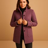 Soft winter coat for women | Livia-Jackets-Darling Fashion-Purple-S-Darling Fashion