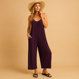Summer jumpsuit for women with adjustable straps | Clara-Jumpsuits-Darling Fashion-Purple-S-Darling Fashion