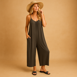 Summer jumpsuit for women with adjustable straps | Clara-Jumpsuits-Darling Fashion-Gray-S-Darling Fashion