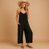 Summer jumpsuit for women with adjustable straps | Clara-Jumpsuits-Darling Fashion-Black-S-Darling Fashion