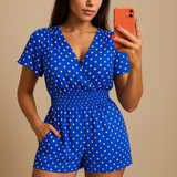 Summer jumpsuit for women with adjustable straps | Clara-Jumpsuits-Darling Fashion-Blue-S-Darling Fashion