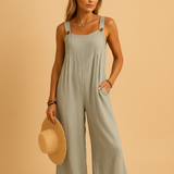 Summer wide-leg jumpsuit for women | Livia-Jumpsuits-Darling Fashion-Gray-S-Darling Fashion