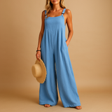 Summer wide-leg jumpsuit for women | Livia-Jumpsuits-Darling Fashion-Blue-S-Darling Fashion