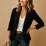 Tailored blazer for women | Harper-Blazers-Darling Fashion-Black-S-Darling Fashion