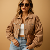 Timeless elegant coat for women | Helena-Jackets-Darling Fashion-Khaki-S-Darling Fashion