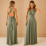 Versatile wrap dress with adjustable fit for women | Hazel-Dresses-Darling Fashion-Gray Green-XS-Darling Fashion