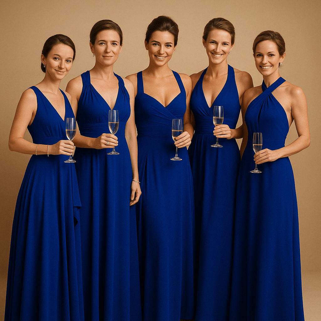Versatile wrap dress with adjustable fit for women | Hazel-Dresses-Darling Fashion-Blue-XS-Darling Fashion