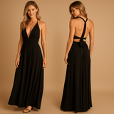 Versatile wrap dress with adjustable fit for women | Hazel-Dresses-Darling Fashion-Black-XS-Darling Fashion